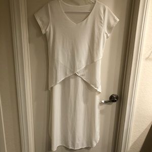 High-Low White T-shirt